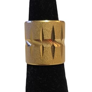 Stainless Steel Gold Tone SZ 6 Ring